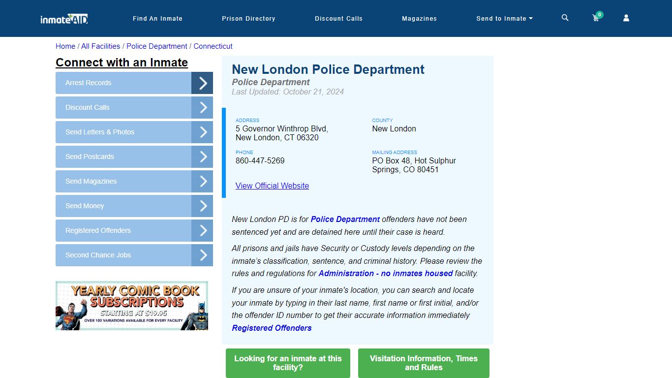 New London Police Department | Arrest Records - InmateAid